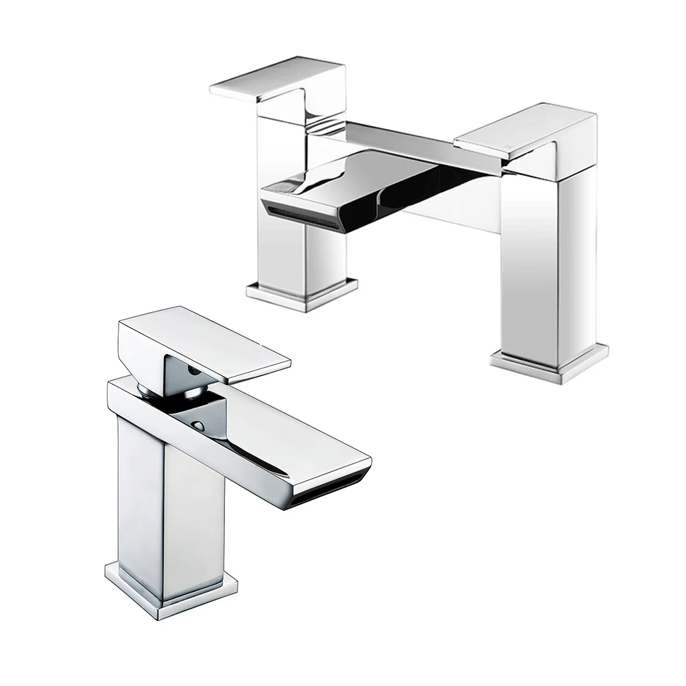 Vellamo Relate Waterfall Basin Mixer & Bath Filler Pack 3 Vellamo Relate Waterfall Basin Mixer & Bath Filler Pack