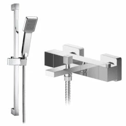 Taylor Square Thermostatic Bath Shower Mixer & Slide Rail Kit