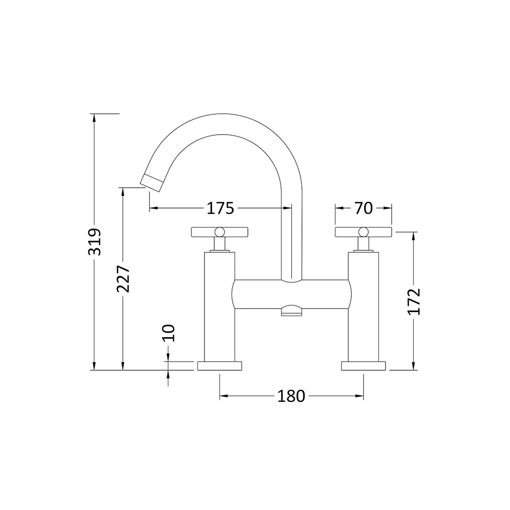Hudson Reed Tec Crosshead Bath Filler 4 Hudson Reed Tec Crosshead Bath Filler - Image 2