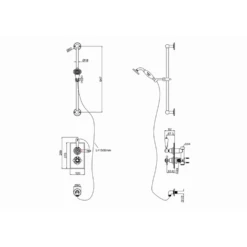 Burlington Trent Concealed Thermostatic Shower Kit With Handset & Claremont Handles -TAP WAREHOUSE Shop tf1h ld 1