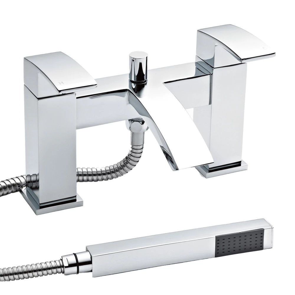 Nuie Sinclair Waterfall Bath Mixer Tap With Shower Kit 3 Nuie Sinclair Waterfall Bath Mixer Tap With Shower Kit