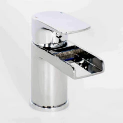 Vellamo Tugela Mini Waterfall Basin Mixer With Clicker Waste 9 Vellamo Tugela Mini Waterfall Basin Mixer With Clicker Waste -TAP WAREHOUSE Shop tugela mini basin mixer cut1