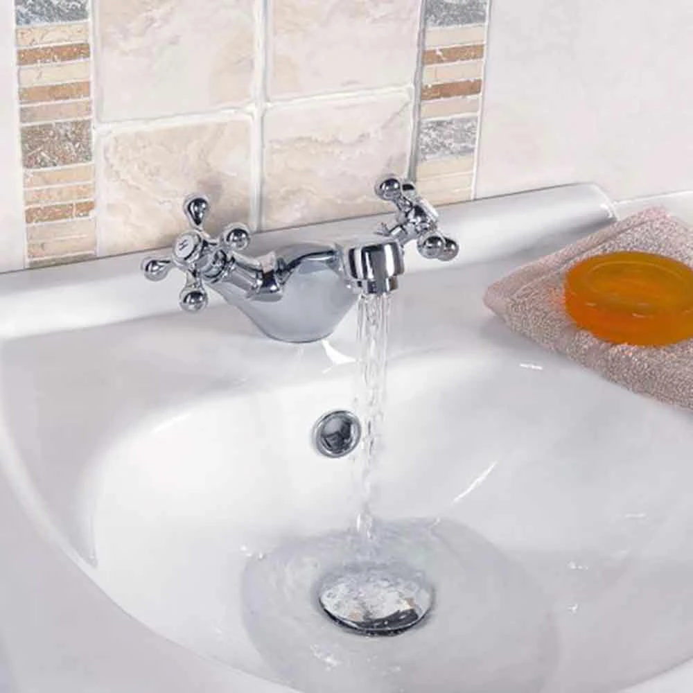 Nuie Viscount Crosshead Mono Basin Mixer With Click-Clack Waste 5 Nuie Viscount Crosshead Mono Basin Mixer With Click-Clack Waste - Image 3