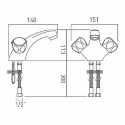 Vado Astra Lever Mono Basin Mixer With Pop-Up Waste -TAP WAREHOUSE Shop vado ast 100 cd td