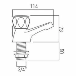Vado Astra Lever Bath Pillar Taps 5 Vado Astra Lever Bath Pillar Taps -TAP WAREHOUSE Shop vado ast 136 cd td