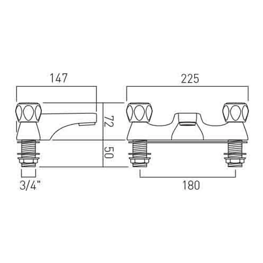 Vado Astra Lever Bath Filler 4 Vado Astra Lever Bath Filler - Image 2