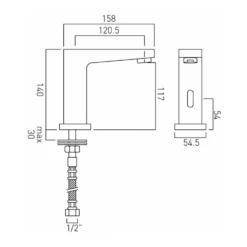 Vado I-tech Life Deck Mounted Infrared Mono Basin Mixer 7 Vado I-tech Life Deck Mounted Infrared Mono Basin Mixer -TAP WAREHOUSE Shop vado i tech life infrared basin tap 100lifcp tech