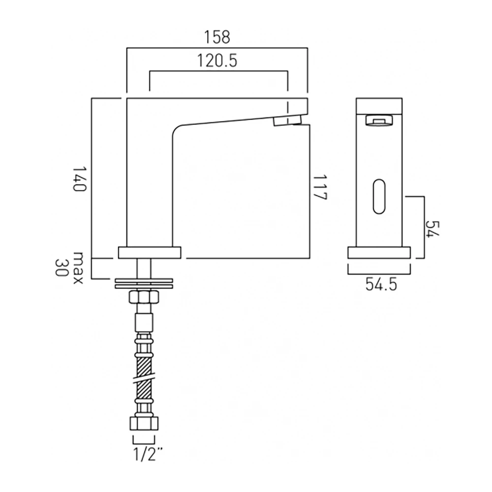 Vado I-tech Life Deck Mounted Infrared Mono Basin Mixer 5 Vado I-tech Life Deck Mounted Infrared Mono Basin Mixer - Image 3