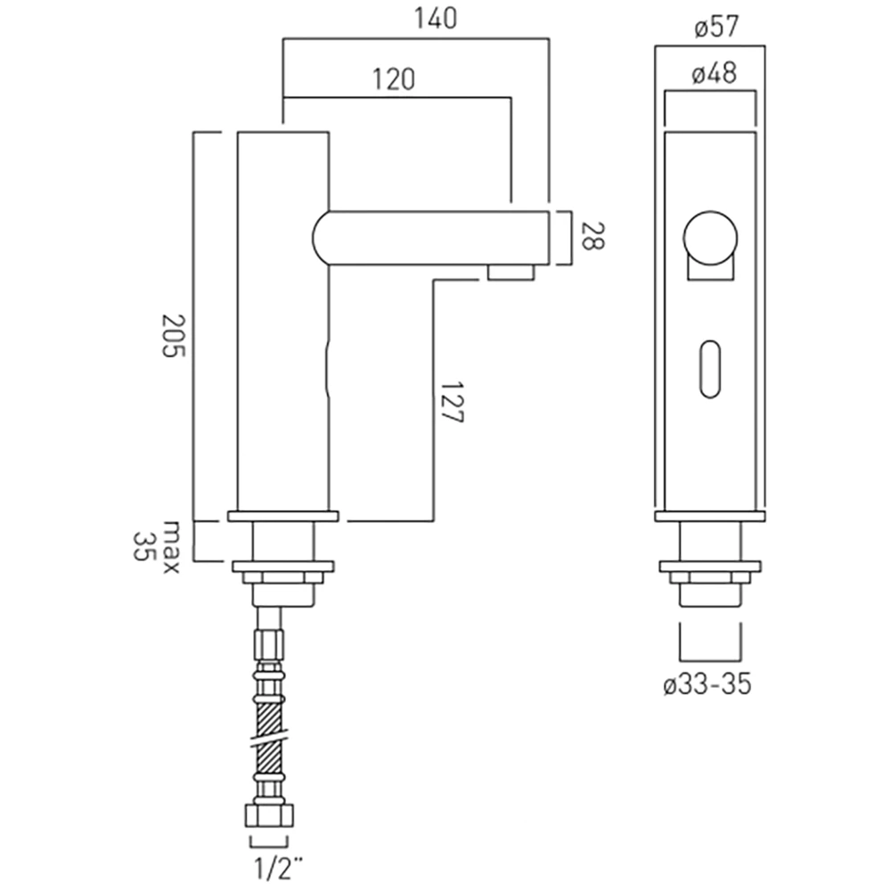 Vado I-tech Zoo Deck Mounted Infrared Mono Basin Mixer 4 Vado I-tech Zoo Deck Mounted Infrared Mono Basin Mixer - Image 2