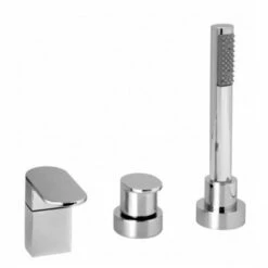 Vado Life Deck Mounted Mixer Valve With 2-Way Diverter & Pull-Out Handset