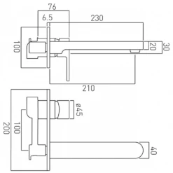 Vado Life Wall Mounted Single Lever Basin Mixer With Backplate 7 Vado Life Wall Mounted Single Lever Basin Mixer With Backplate -TAP WAREHOUSE Shop vado life wall 2 hole 230mm spout lif109sacp tech