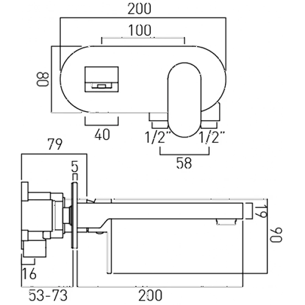 Vado Life Basin Mixer Single Lever With 200mm Spout With Oval Back Plate 5 Vado Life Basin Mixer Single Lever With 200mm Spout With Oval Back Plate - Image 3