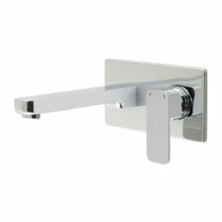 Vado Phase Wall Mounted 2 Hole Basin Mixer With Rectangular Backplate -TAP WAREHOUSE Shop vado phase 2 hole basin mixer tap with backplate