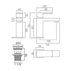 Vado Phase Mono Basin Mixer With Clicker Waste 7 Vado Phase Mono Basin Mixer With Clicker Waste -TAP WAREHOUSE Shop vado phase basin tap clicker waste pho200cccp tech