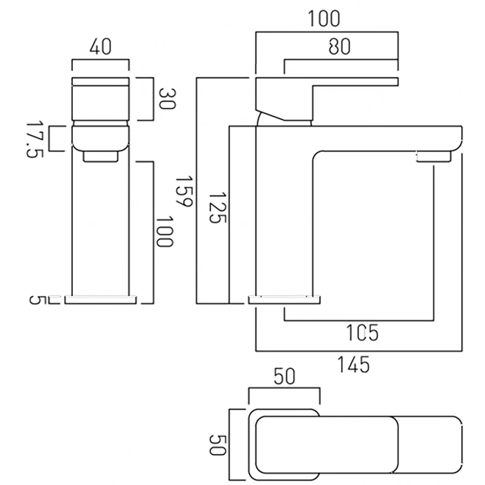 Vado Phase Single Lever Mono Basin Mixer 6 Vado Phase Single Lever Mono Basin Mixer - Image 4