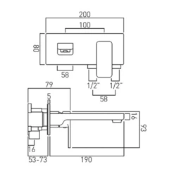 Vado Phase Wall Mounted 2 Hole Basin Mixer With Rectangular Backplate -TAP WAREHOUSE Shop vado phase wall basin tap pha 109sa cp tech