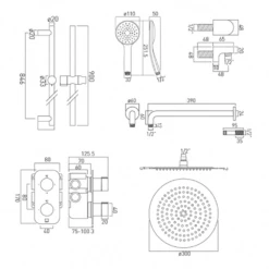 Vado Tablet Altitude 2 Outlet Concealed Thermostatic Shower Valve Package 7 Vado Tablet Altitude 2 Outlet Concealed Thermostatic Shower Valve Package -TAP WAREHOUSE Shop vado tablet altitude shower set tab1720alt tech