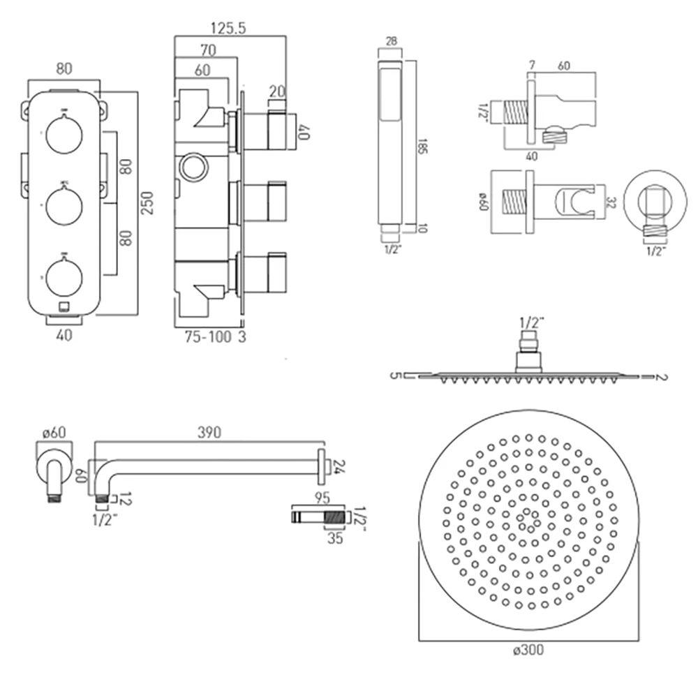 Vado Tablet Altitude Vertical Concealed Thermostatic Shower Valve Package 9 6 Vado Tablet Altitude Vertical Concealed Thermostatic Shower Valve Package 9 - Image 4