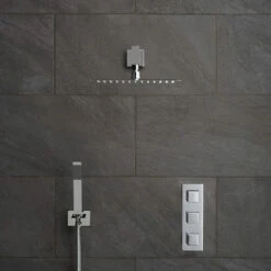 Vado Tablet Notion Vertical Concealed Thermostatic Shower Valve Package 13 -TAP WAREHOUSE Shop vado tablet notion concealed shower package lifestyle2