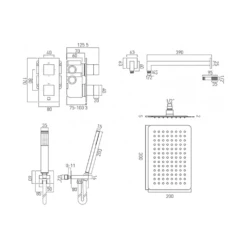 Vado Tablet Notion Vertical Concealed Thermostatic Shower Valve Package 21 11 Vado Tablet Notion Vertical Concealed Thermostatic Shower Valve Package 21 -TAP WAREHOUSE Shop vado tablet notion shower set tab1721notcp tech