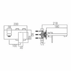 Vado Notion Wall Mounted Single Lever Basin Mixer 7 Vado Notion Wall Mounted Single Lever Basin Mixer -TAP WAREHOUSE Shop vado technical specifications not 109s