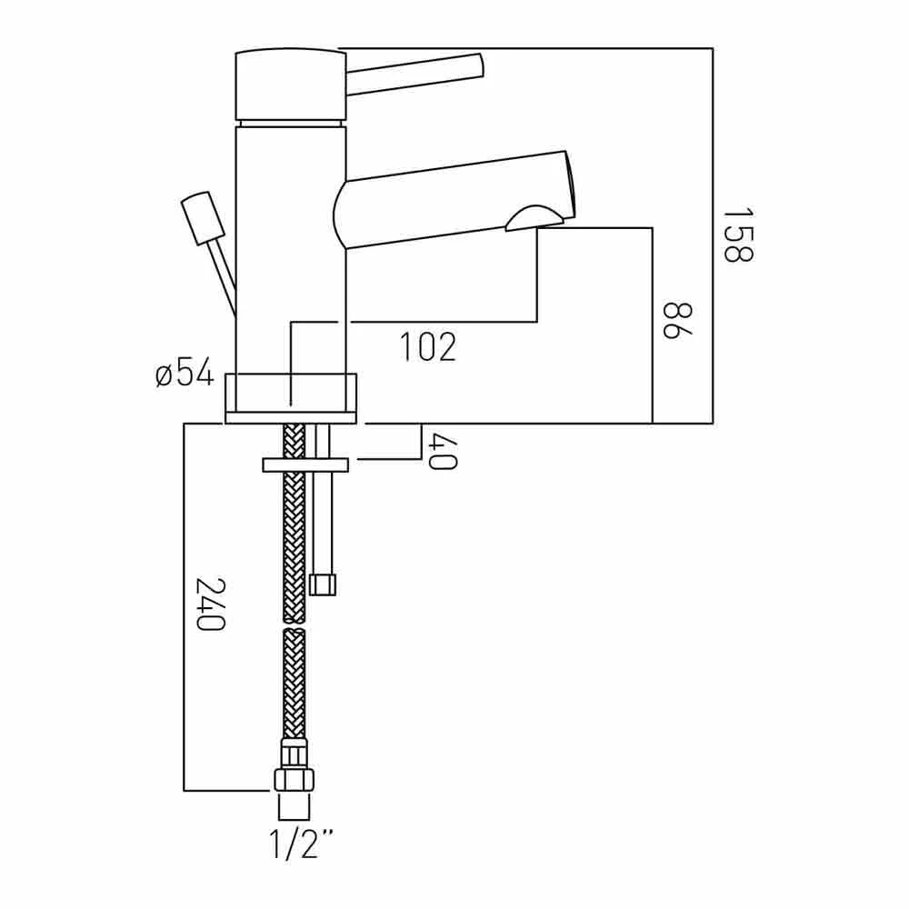 Vado Zoo Single Lever Mono Basin Mixer With Pop-Up Waste 5 Vado Zoo Single Lever Mono Basin Mixer With Pop-Up Waste - Image 3