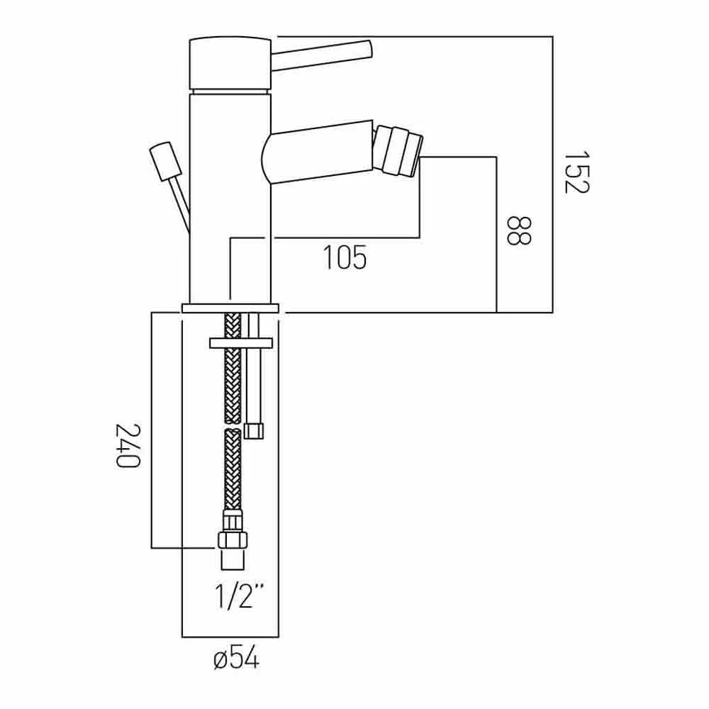 Vado Zoo Single Lever Mono Bidet Mixer With Pop Up Waste 4 Vado Zoo Single Lever Mono Bidet Mixer With Pop Up Waste - Image 2