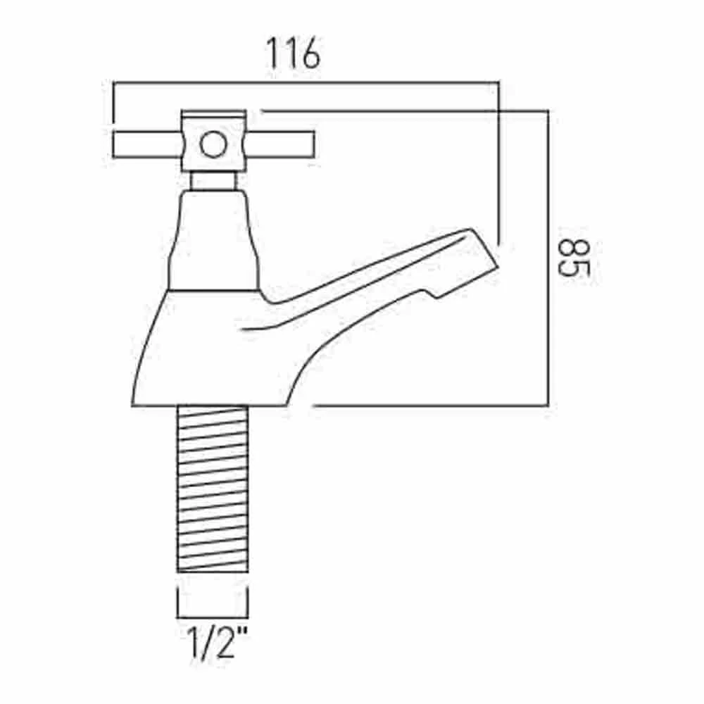 Vado Vecta Basin Pillar Taps 4 Vado Vecta Basin Pillar Taps - Image 2