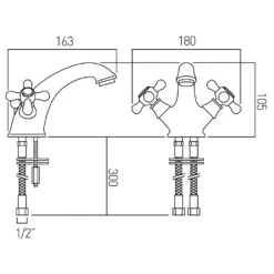Vado Victoriana Crosshead Mono Basin Mixer With Pop-Up Waste 9 Vado Victoriana Crosshead Mono Basin Mixer With Pop-Up Waste -TAP WAREHOUSE Shop vado victoriana mono basin tap vic100cdcp tech