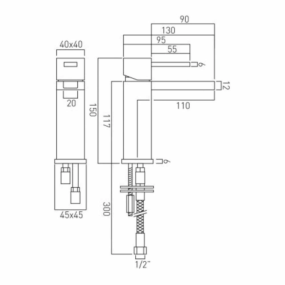 Vado Te Falls Waterfall Basin Mono Mixer 5 Vado Te Falls Waterfall Basin Mono Mixer - Image 3