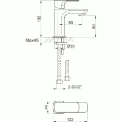 Vellamo Panache Small Basin Mixer With Clicker Waste 11 Vellamo Panache Small Basin Mixer With Clicker Waste -TAP WAREHOUSE Shop vel flsbas tech
