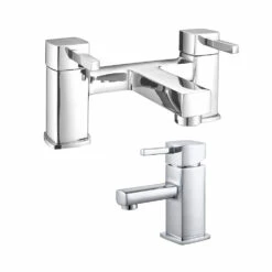 Vellamo Quadro Basin Mixer & Bath Filler Value Pack