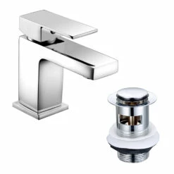 Vellamo Aspire Basin Mixer Tap & Waste -TAP WAREHOUSE Shop velasp07 wa93b cutouts