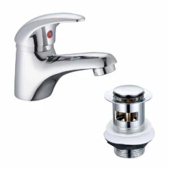 Vellamo Echo Single Lever Chrome Basin Tap & Waste 10 Vellamo Echo Single Lever Chrome Basin Tap & Waste -TAP WAREHOUSE Shop velecho06 wa93b cutouts