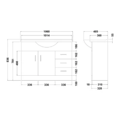 Vellamo Alpine 1060mm Floorstanding Vanity Unit & Basin - Gloss White 13 Vellamo Alpine 1060mm Floorstanding Vanity Unit & Basin - Gloss White -TAP WAREHOUSE Shop vellamo 1060mm floorstand vanity unit basin tech