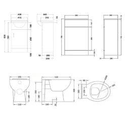 Vellamo Alpine 950mm 1 Door Combination Basin & Toilet Suite - Gloss White -TAP WAREHOUSE Shop vellamo 950mm 1 door combination suite gloss tech