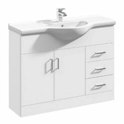 Vellamo Alpine 1060mm Floorstanding Vanity Unit & Basin - Gloss White 12 Vellamo Alpine 1060mm Floorstanding Vanity Unit & Basin - Gloss White -TAP WAREHOUSE Shop vellamo alpine 1060mm freestand vanity unit basin