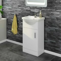 Vellamo Alpine 450mm Floorstanding Vanity Unit & Basin - Gloss White 11 Vellamo Alpine 450mm Floorstanding Vanity Unit & Basin - Gloss White -TAP WAREHOUSE Shop vellamo alpine 450mm floor vanity unit basin