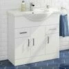 Vellamo Alpine 850mm Floorstanding Vanity Unit & Basin - Gloss White 1 Vellamo Alpine 850mm Floorstanding Vanity Unit & Basin - Gloss White -TAP WAREHOUSE Shop vellamo alpine 850mm floor vanity unit basin