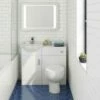 Vellamo Alpine 950mm 1 Door Combination Basin & Toilet Suite - Gloss White