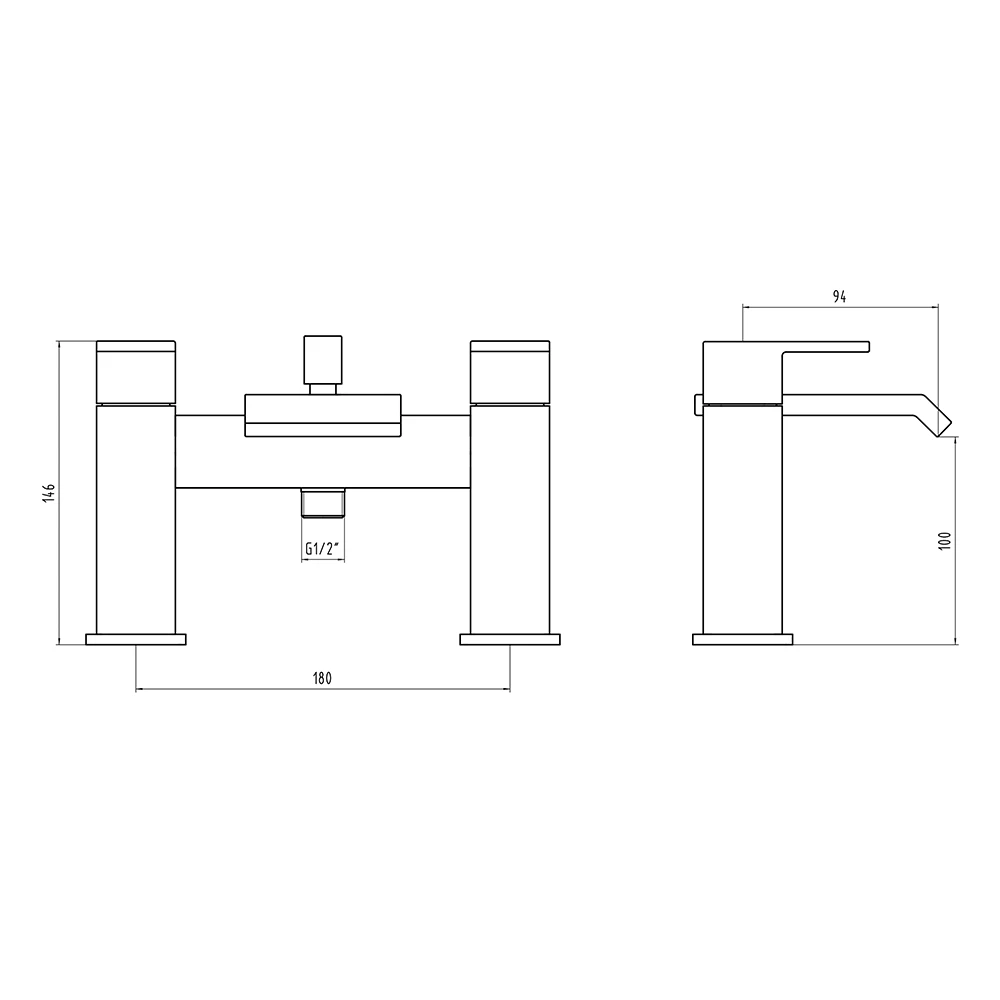 Vellamo Angel Waterfall Bath Shower Mixer 4 Vellamo Angel Waterfall Bath Shower Mixer - Image 2