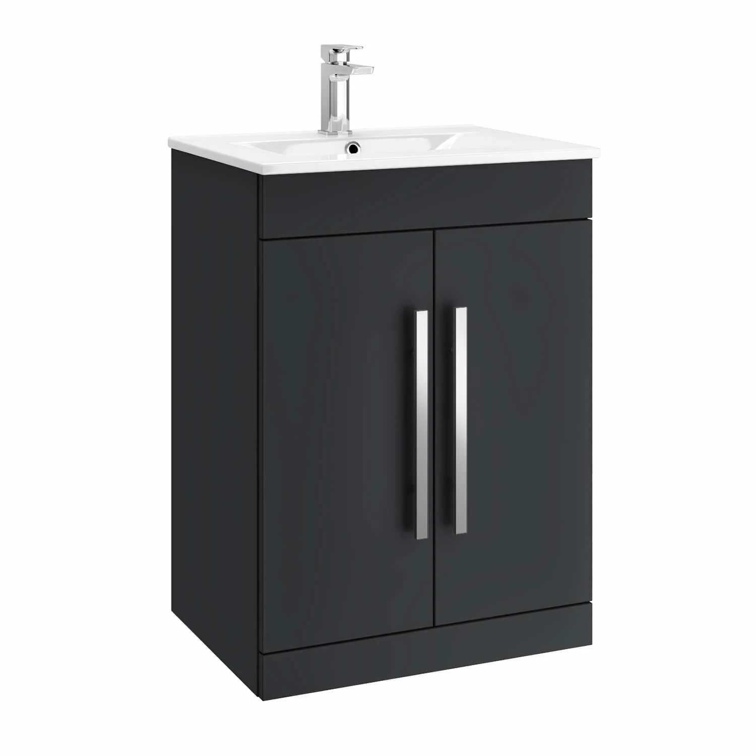 Vellamo Aspire 1100mm Matt Grey 2 Door Combination Ceramic Basin & Toilet Unit - No Cistern Or Toilet 5 Vellamo Aspire 1100mm Matt Grey 2 Door Combination Ceramic Basin & Toilet Unit - No Cistern Or Toilet - Image 3