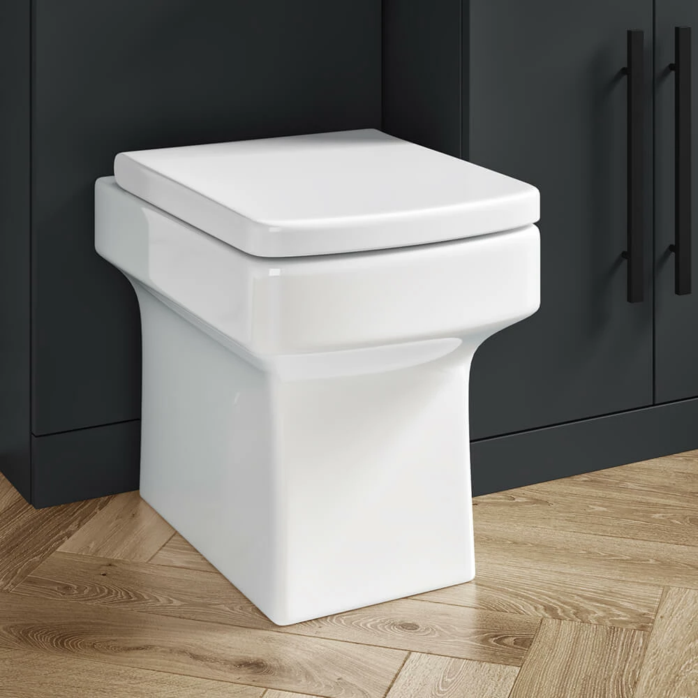 Vellamo Aspire 1100mm Matt Grey 2 Door Combination Ceramic Basin & Toilet Unit With Matt Black Handles & Overflow - No Cistern Or Toilet 13 Vellamo Aspire 1100mm Matt Grey 2 Door Combination Ceramic Basin & Toilet Unit With Matt Black Handles & Overflow - No Cistern Or Toilet - Image 11