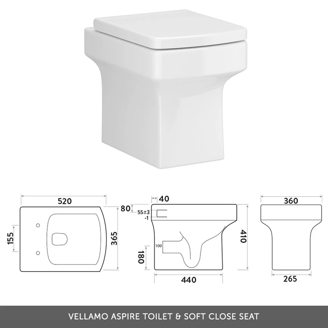 Harbour Icon 900mm Spacesaving White Gloss Left Combination Bathroom Toilet, Sink Unit, Cistern & Vellamo Aspire Toilet With SC Seat 12 Harbour Icon 900mm Spacesaving White Gloss Left Combination Bathroom Toilet, Sink Unit, Cistern & Vellamo Aspire Toilet With SC Seat - Image 10