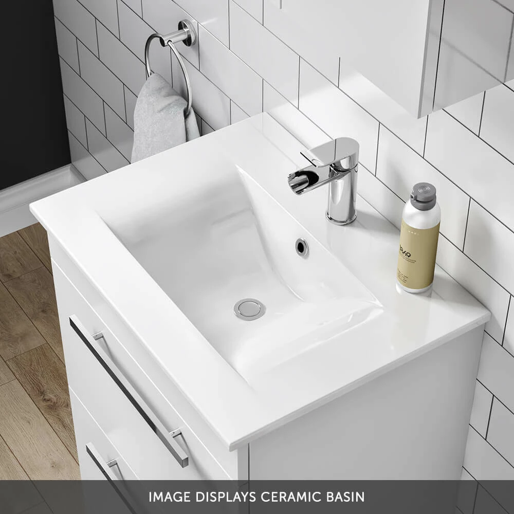 Vellamo Aspire 1100mm Matt Grey 2 Door Combination Ceramic Basin & Toilet Unit - No Cistern Or Toilet 7 Vellamo Aspire 1100mm Matt Grey 2 Door Combination Ceramic Basin & Toilet Unit - No Cistern Or Toilet - Image 5