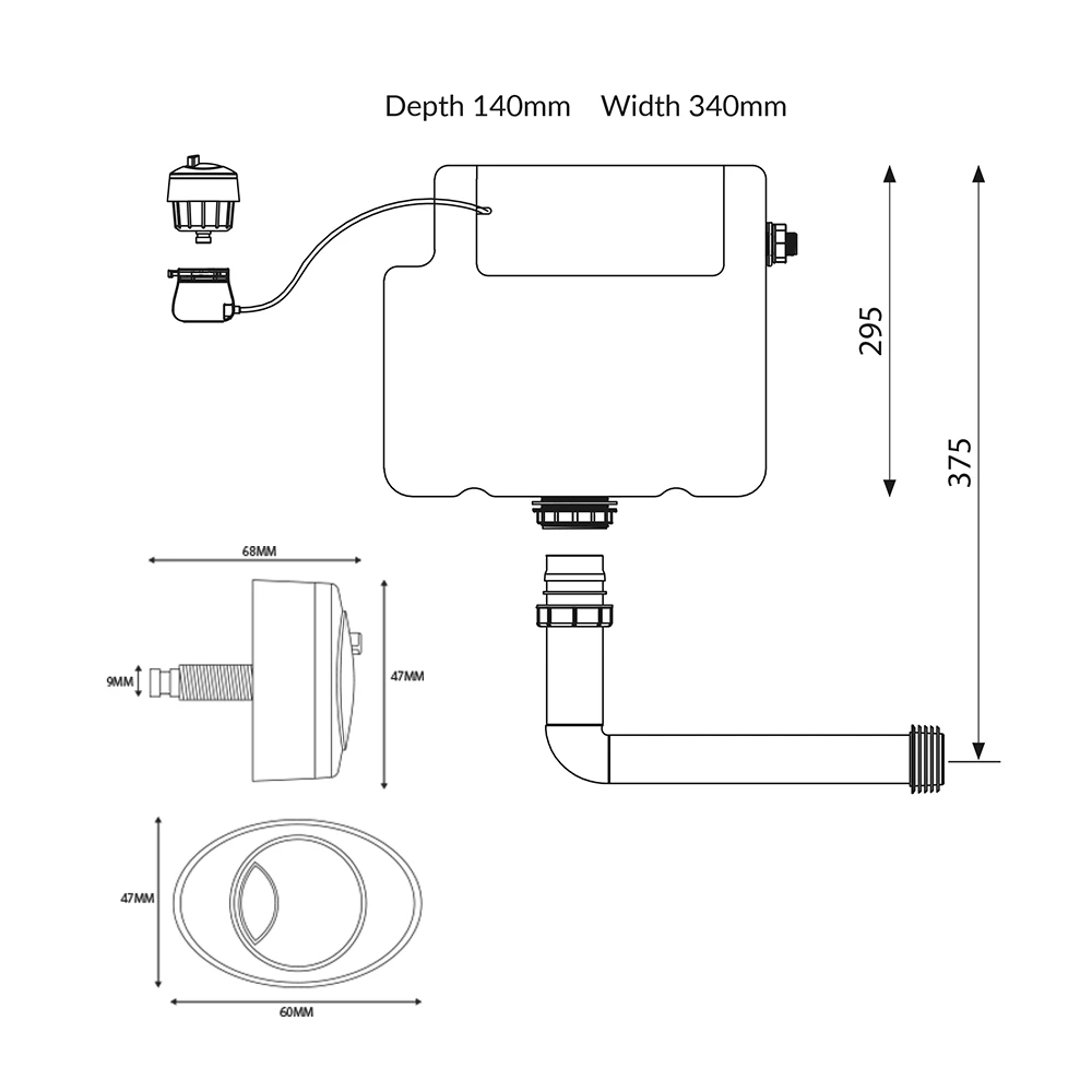 Vellamo Aspire 1100mm Gloss White 2 Door Combination Ceramic Basin & Toilet Unit With Matt Black Handles & Overflow - Harbour Clarity Toilet 11 Vellamo Aspire 1100mm Gloss White 2 Door Combination Ceramic Basin & Toilet Unit With Matt Black Handles & Overflow - Harbour Clarity Toilet - Image 9
