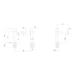 Vellamo Aspire Bath Filler Tap -TAP WAREHOUSE Shop vellamo aspire deck mounted bath filler technical drawing