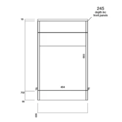 Vellamo Aspire Back To Wall WC Toilet Unit - Matt Grey 9 Vellamo Aspire Back To Wall WC Toilet Unit - Matt Grey -TAP WAREHOUSE Shop vellamo aspire wc unit 500 tech drawing