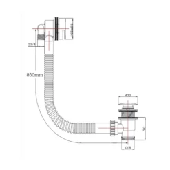 Vellamo Square Bath Overflow Filler With Clicker Waste -TAP WAREHOUSE Shop vellamo bath overflow filler clicker waste tech
