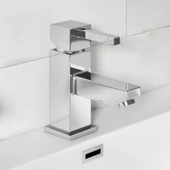 Vellamo Blox Square Basin Mixer Tap & Waste